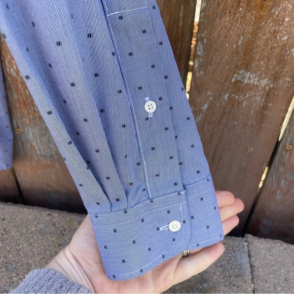 JOS A BANK 1905 Men’s Blue Dress Shirt Tailored Fit Non-Iron Long Sleeve 16.5 36 - Picture 6 of 10